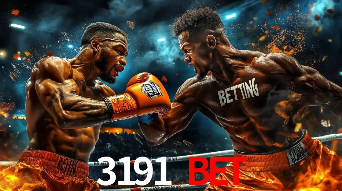 Dois boxeadores em uma luta intensa e explosiva, representando a adrenalina e as oportunidades de apostas em esportes de combate disponíveis na plataforma 3191 BET.