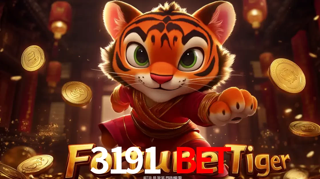 O carismático mascote do jogo de slot Fortune Tiger, um tigre fofo em pose de artes marciais, pronto para trazer sorte e multiplicadores de ganhos no cassino online 3191 BET.
