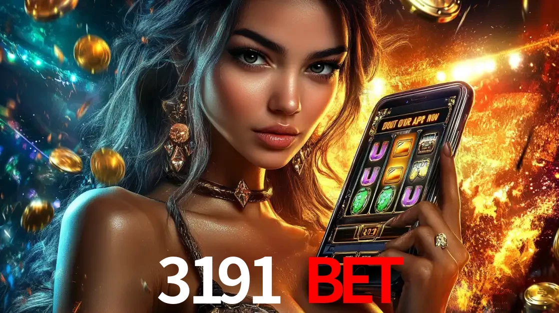 Mulher elegante mostrando um jogo de caça-níqueis em seu smartphone, destacando a experiência de cassino móvel oferecida pelo aplicativo 3191 BET.